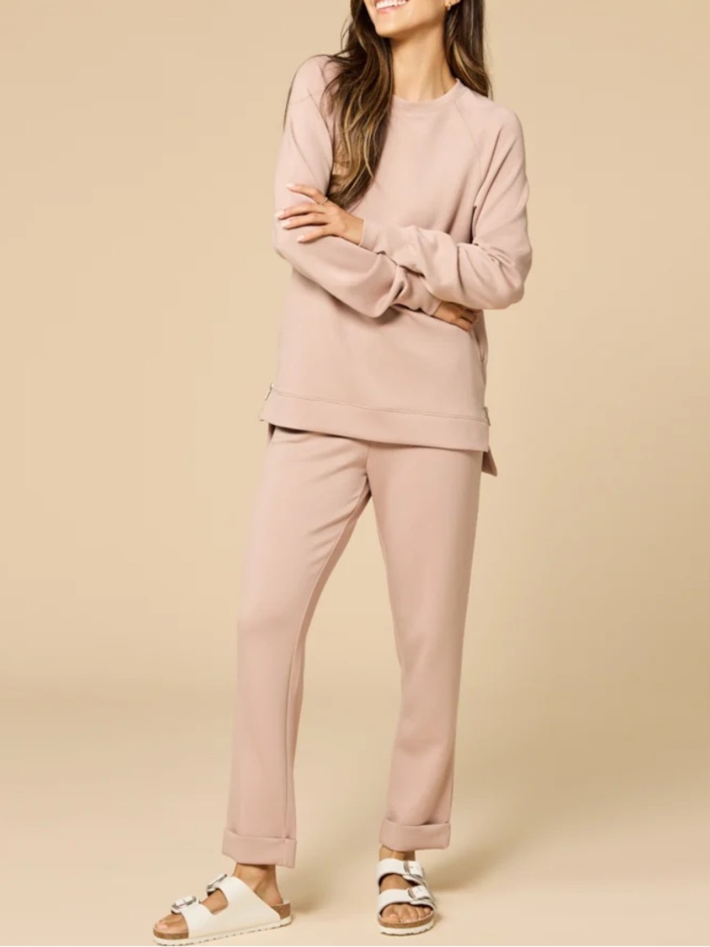 Softies DreamTech Crew Tunic with Side Zip & Ankle Cuff Pant NWT